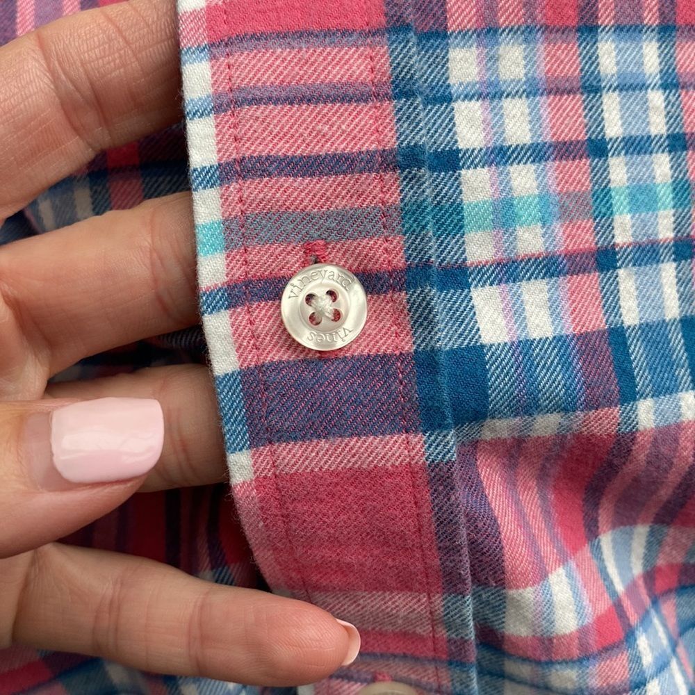 Vineyard Vines Middleton Place Plaid Performance Flannel Slim Tucker Shirt - Picture 6 of 12